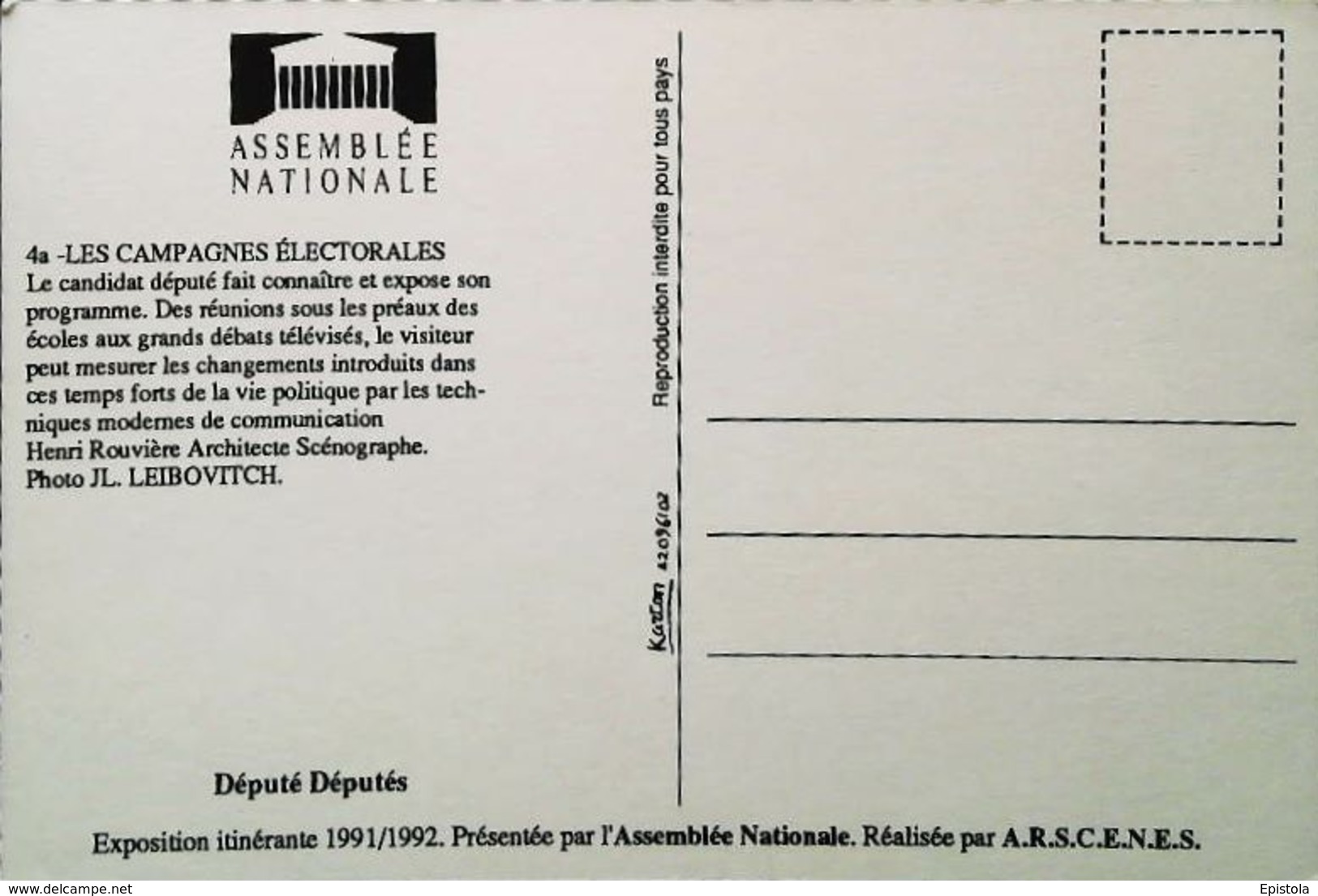 Assemblée Nationale Les Campagnes Electorales  1991 - Non Classés