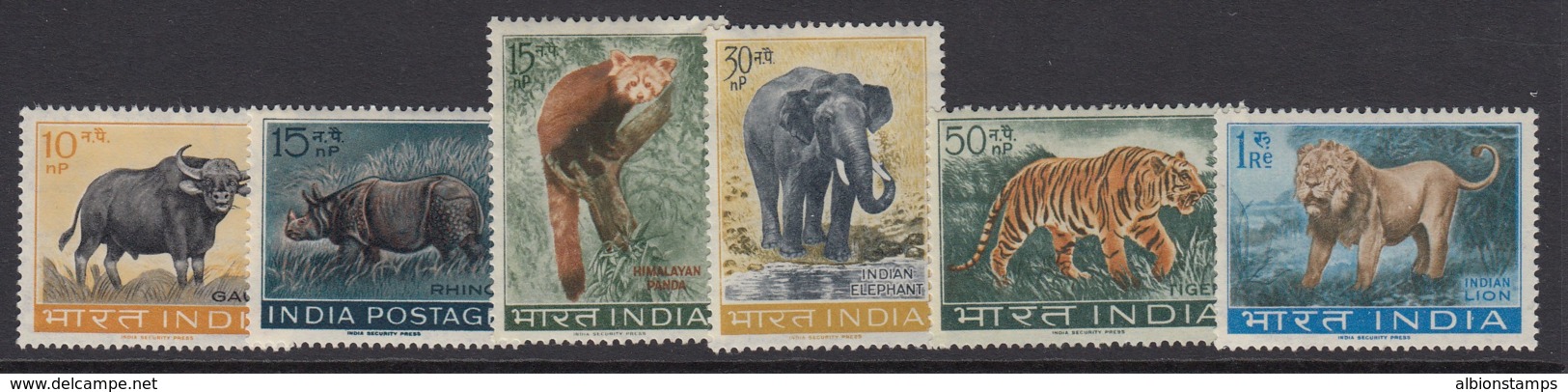 India, Sc 361A-366 (SG 460, 472-476), MLH/HR - Unused Stamps