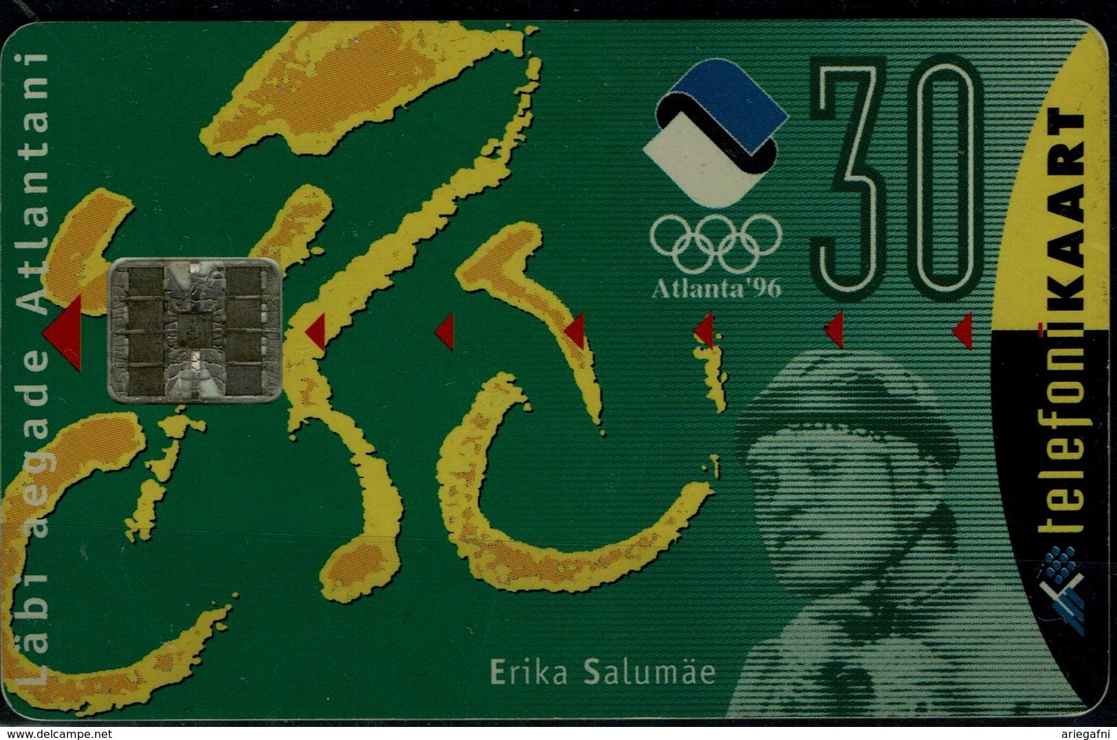 ESTONIA 1996 PHONECARD SUMMER OLYMPICS GAMES ATLANTA 96 USED VF!! - Olympische Spiele