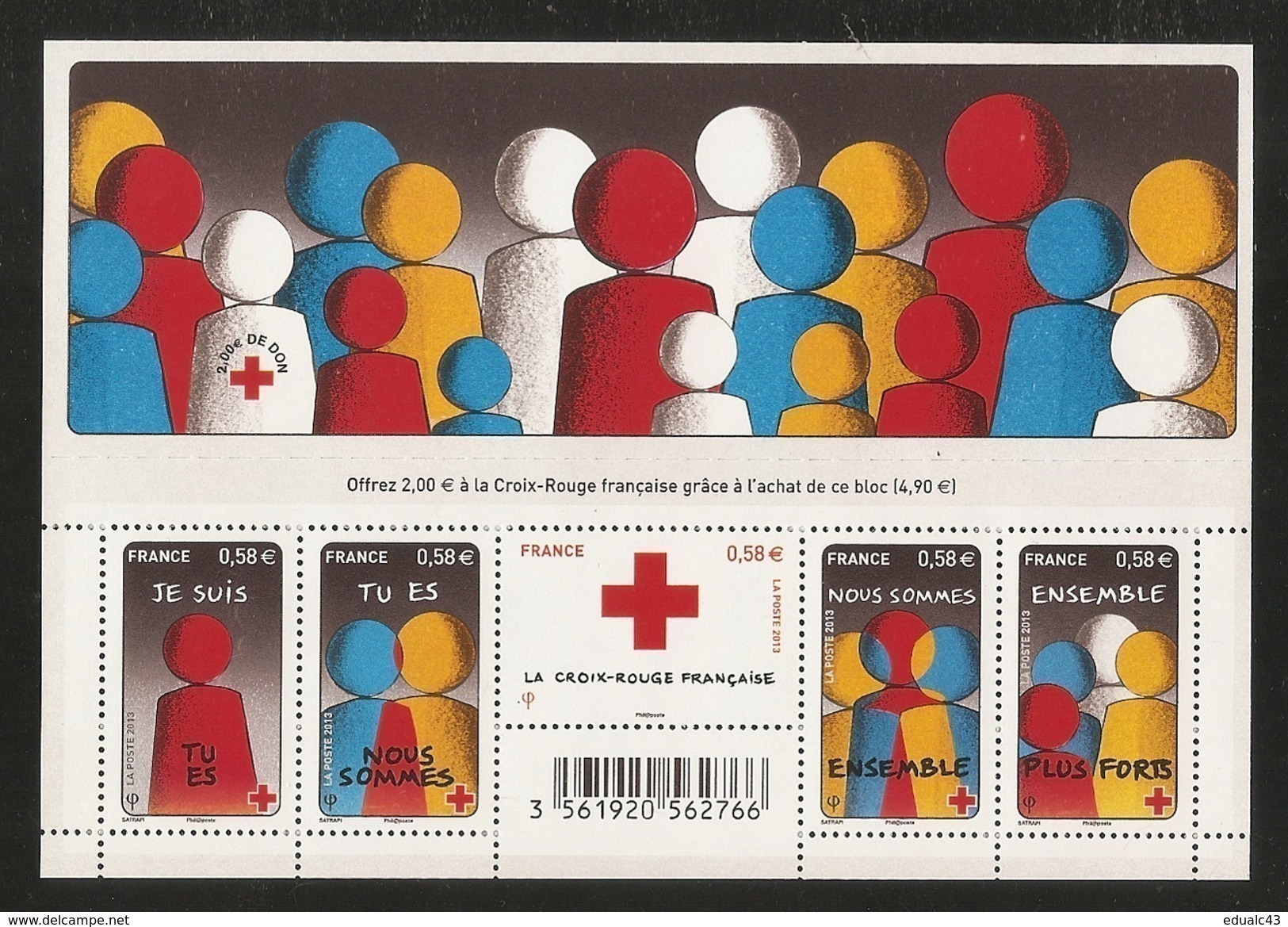 2013 - Bloc Feuillet F4819 Croix-Rouge Solidarité N° 4819 NEUF** LUXE MNH - Mint/Hinged