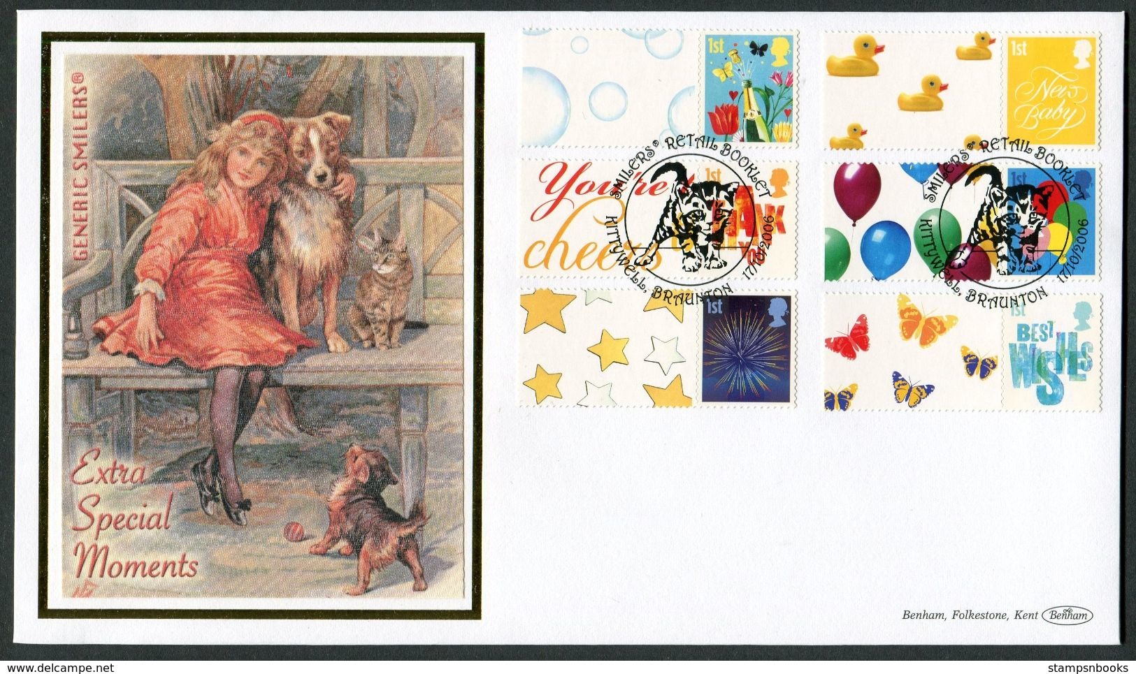 2006 GB Smilers Retail Booklet First Day Cover, Cat  Benham FDC. Butterflies - 2001-2010 Em. Décimales