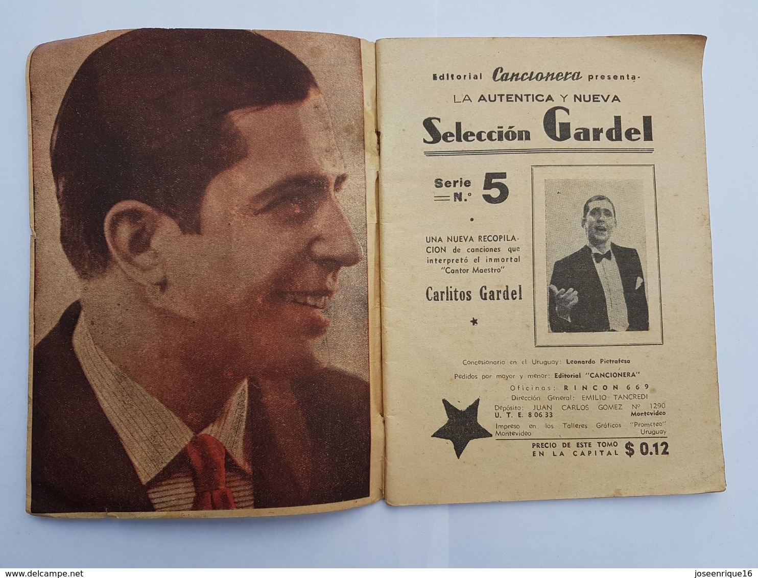 CARLOS GARDEL SELECCIÓN GARDEL EDICION CANCIONERA - REVISTA, MAGAZINE - Cultural