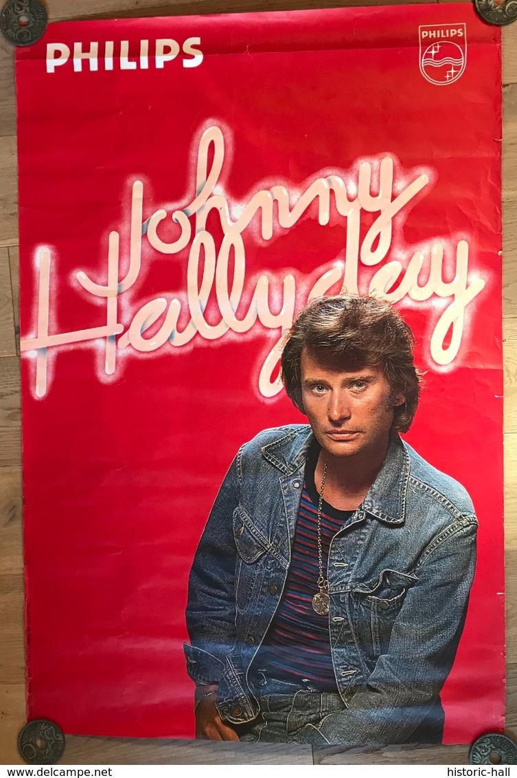 AFFICHE  - JOHNNY HALLYDAY 1977/78 - PHILIPS - Affiches & Posters