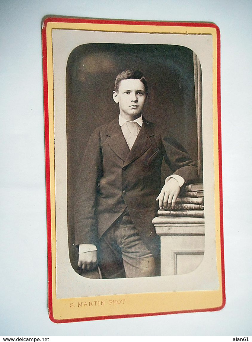 PHOTO CDV 19 EME JEUNE GARCON ELEGANT  MODE   Cabinet MARTIN  A LIMOGES - Old (before 1900)