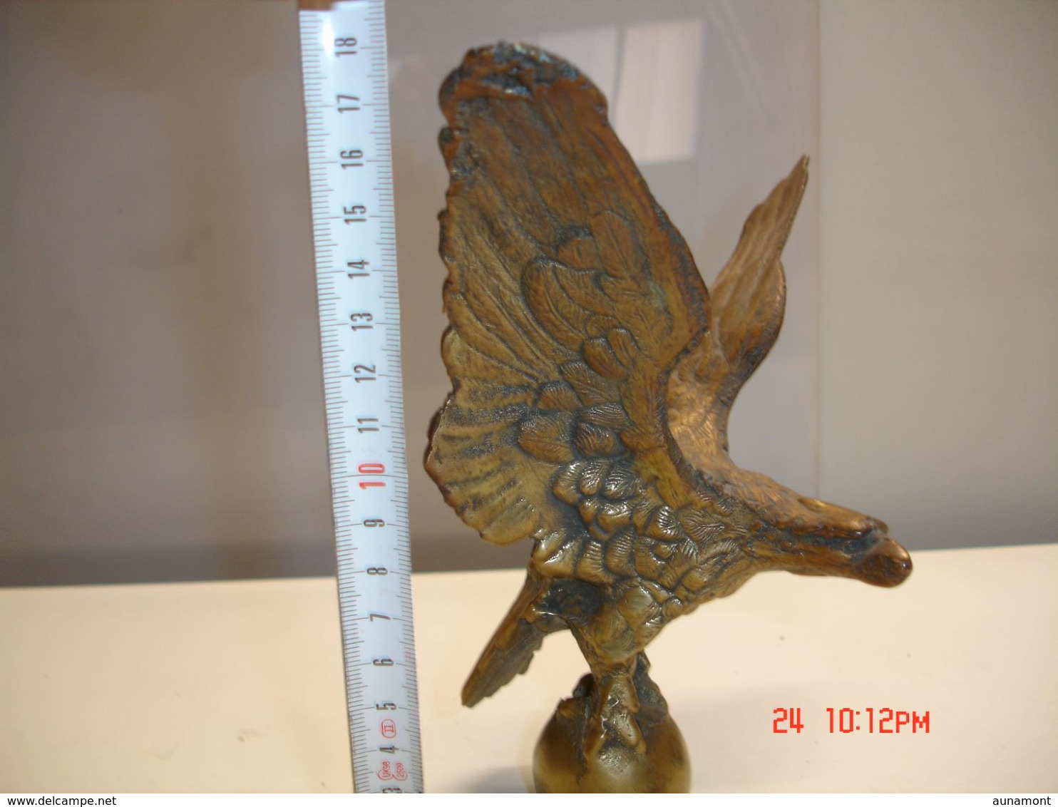 Aguila Maziza De Bronce, 18x20 Cm,  Peso 1.300 Gr--(ref-2) - Bronzes