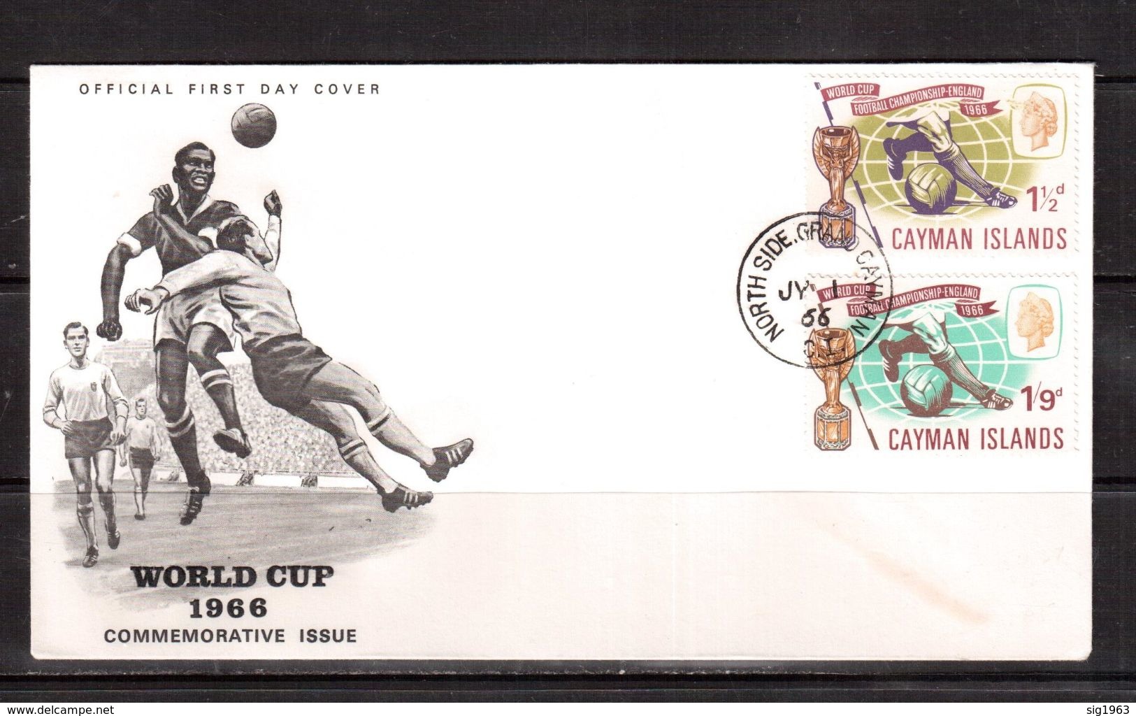 World Cup-1966, Cayman,  FDC ,Football, Soccer, Fussball,calcio - 1966 – England