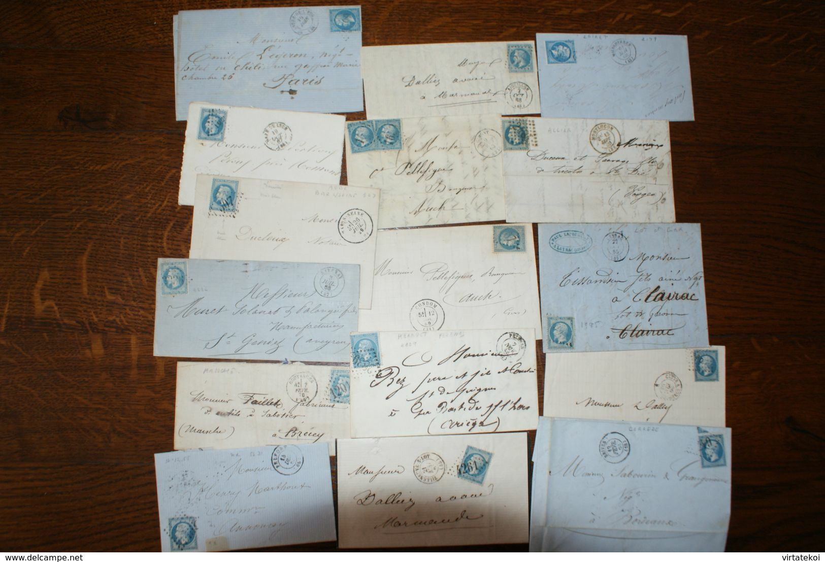 FRANCE - LOT DE 50 LETTRES CLASSIQUES - 1849-1876: Période Classique