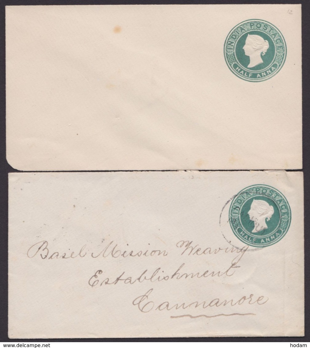 2 Alte Umschläge "Victoria"m 1x Bedarf Mit Ankunft, *,o - Inland Letter Cards