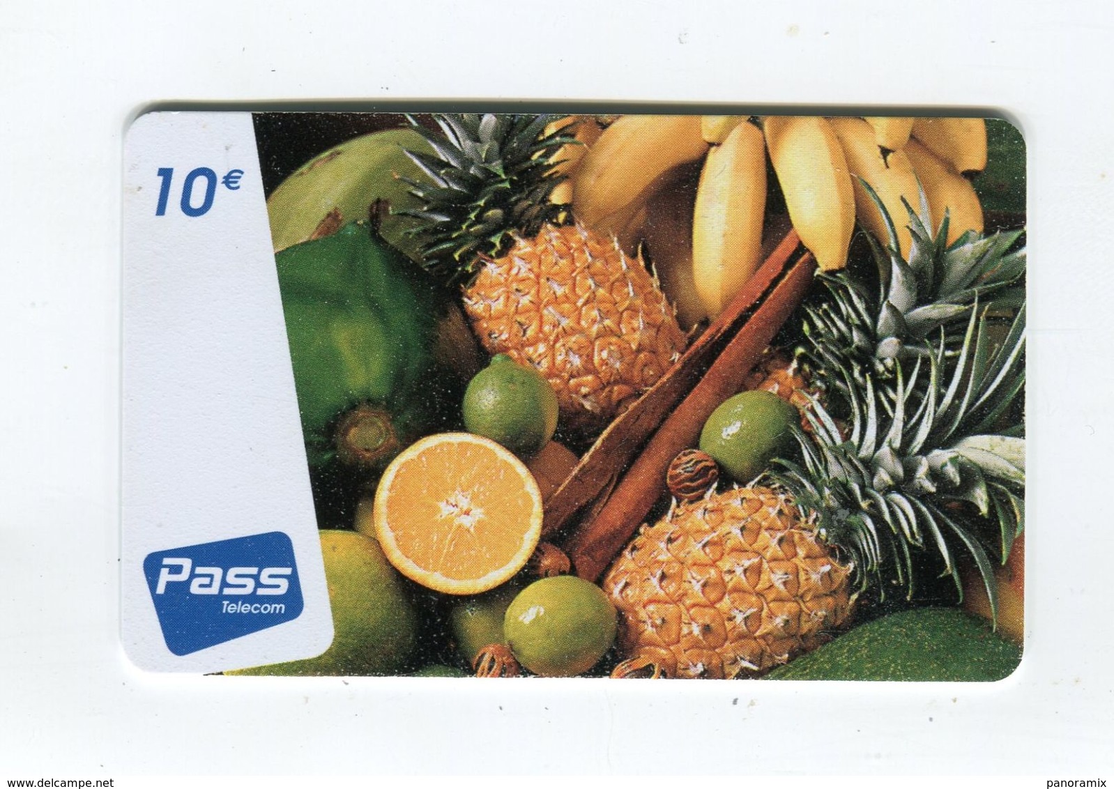 Telecarte °_ Outremer-Pass 10 €-Fruits-960 Gris-mate- R/V ° LUXE - Réunion