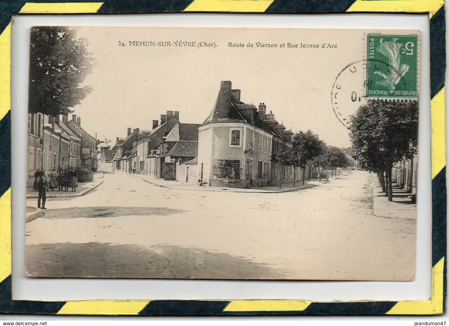 DPT 18 . - . MEHUN-sur-YEVRE - ROUTE DE VIERZON ET RUE JEANNE D'ARC - Mehun-sur-Yèvre