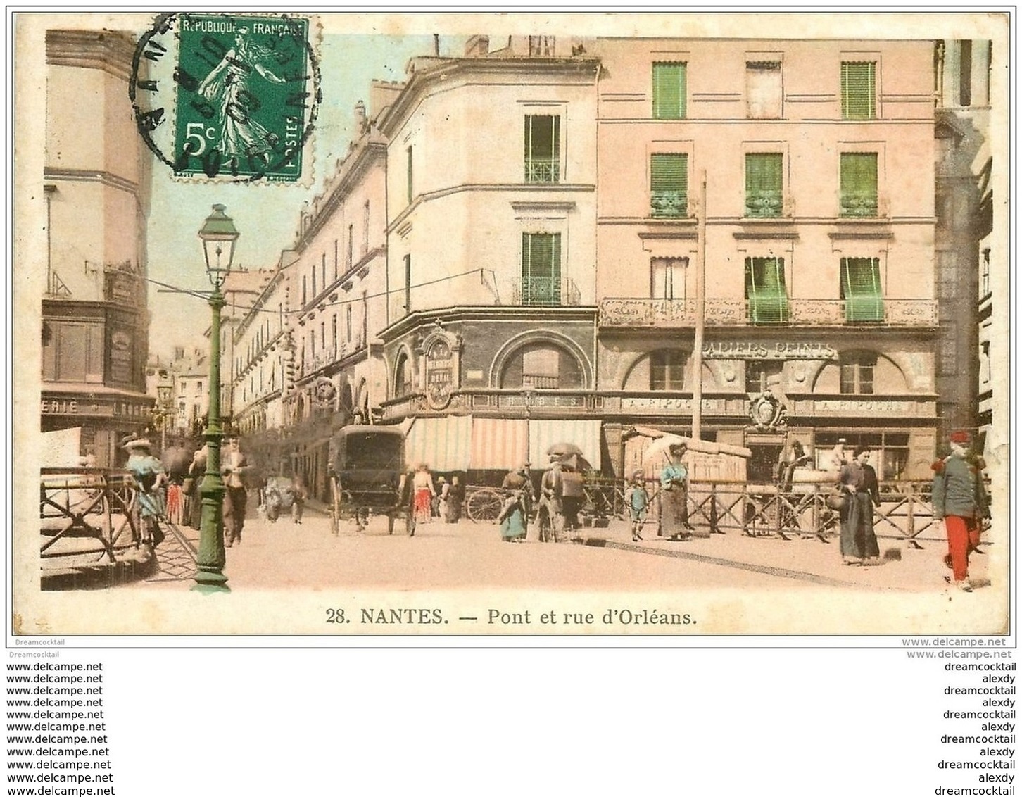 44 NANTES. Pont Et Rue D'Orléans 1909 - Nantes