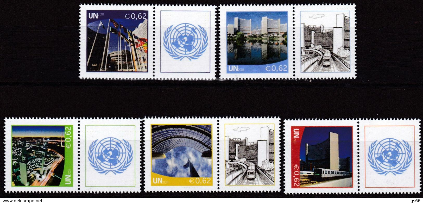 UNO-Wien, 2011, 719/23, MNH **, Grußmarken - Nuovi