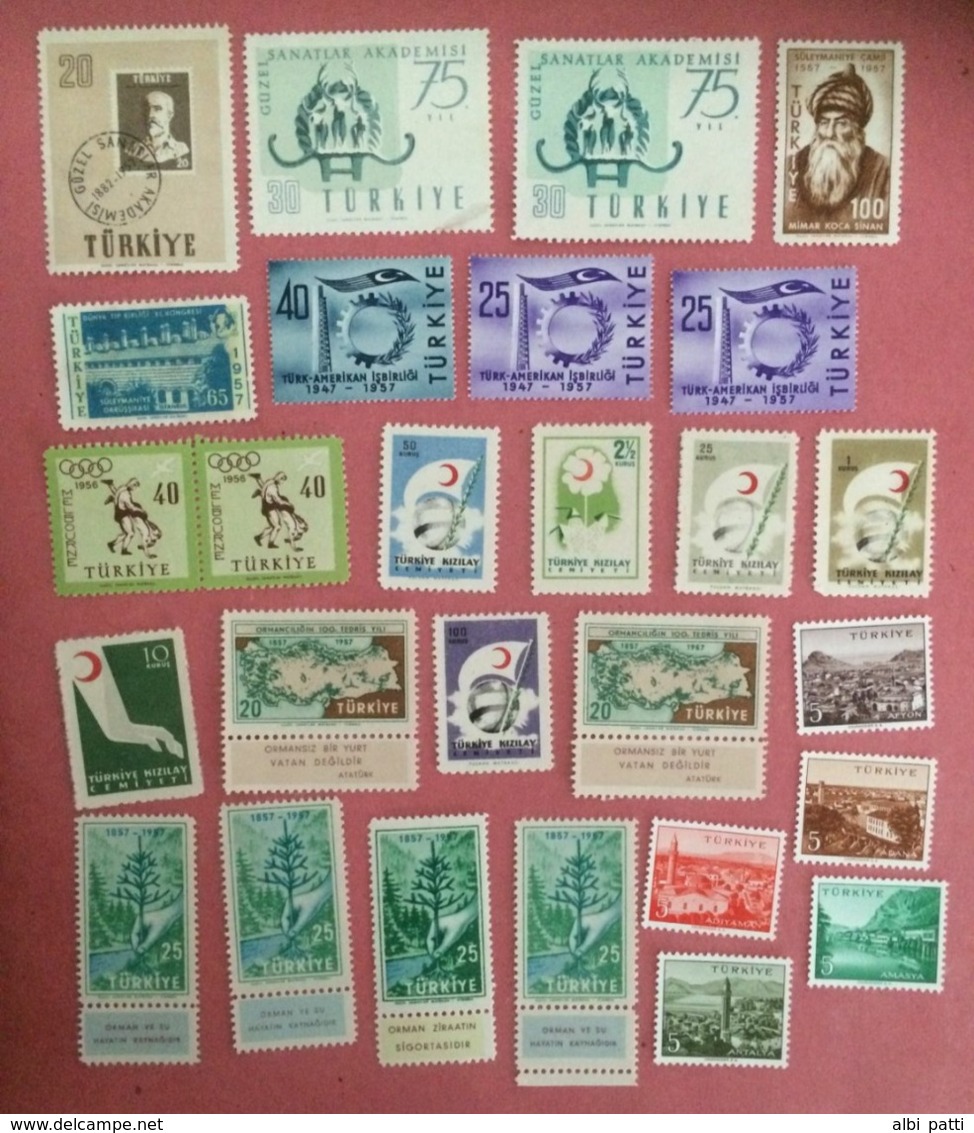 TURKEY LOT OF NEWS MNH** AND USED STAMPS - TÜRKİYE'DE HABERLER MNH ** VE KULLANILAN ADIMLAR