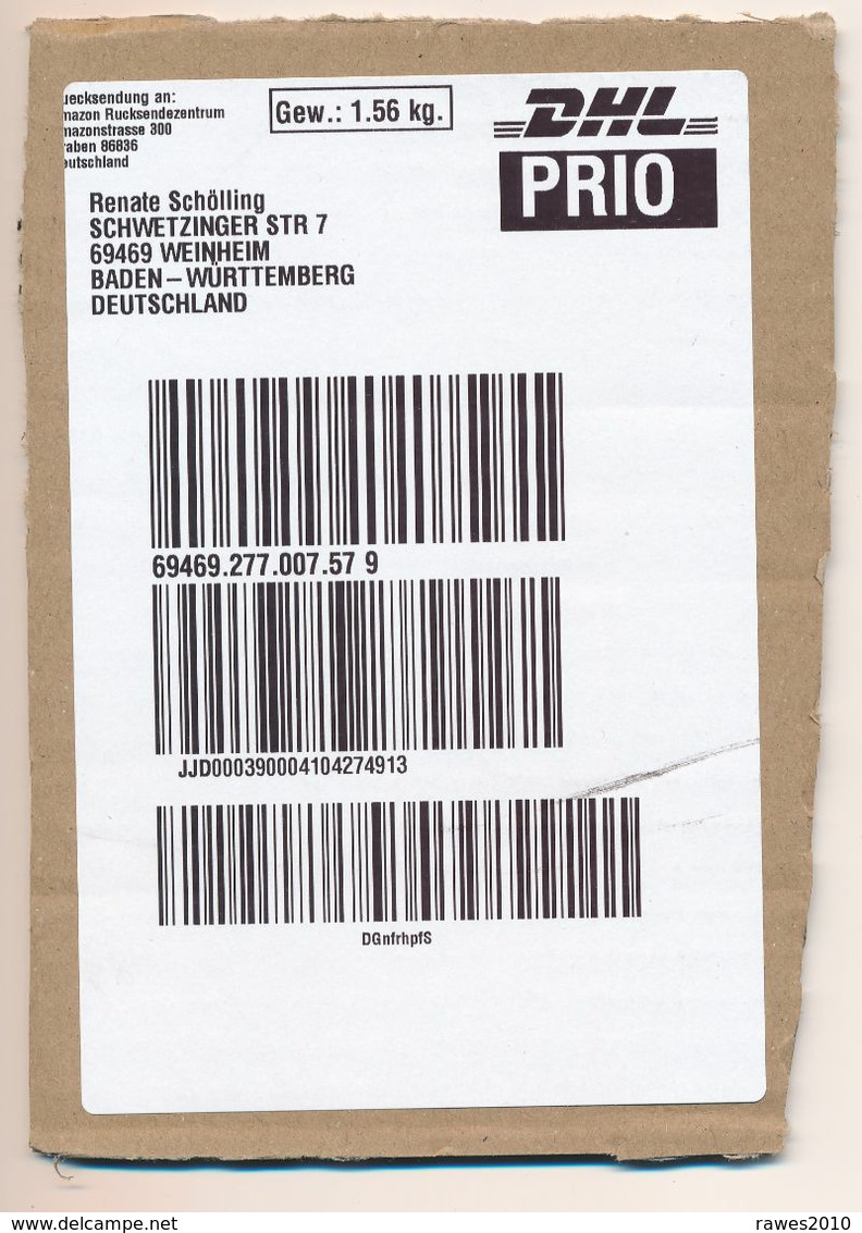 BRD / Bund Graben DHL - Paket-Label PRIO (rity) 2020 - Lettres & Documents