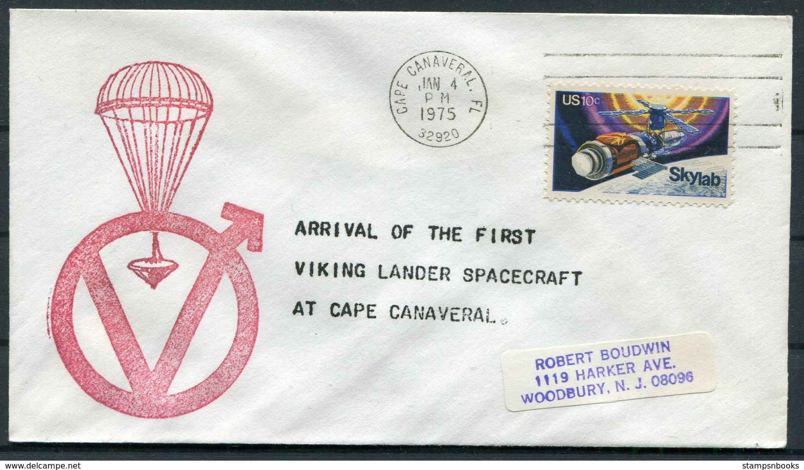 1975 USA Cape Canaveral VIKING Lander Space Rocket Cover. - North  America