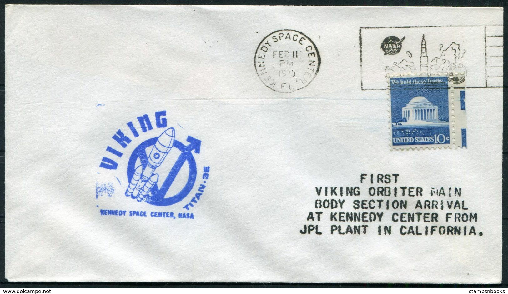 1975 USA Kennedy Space Centre VIKING Titan Space Rocket Cover. - North  America