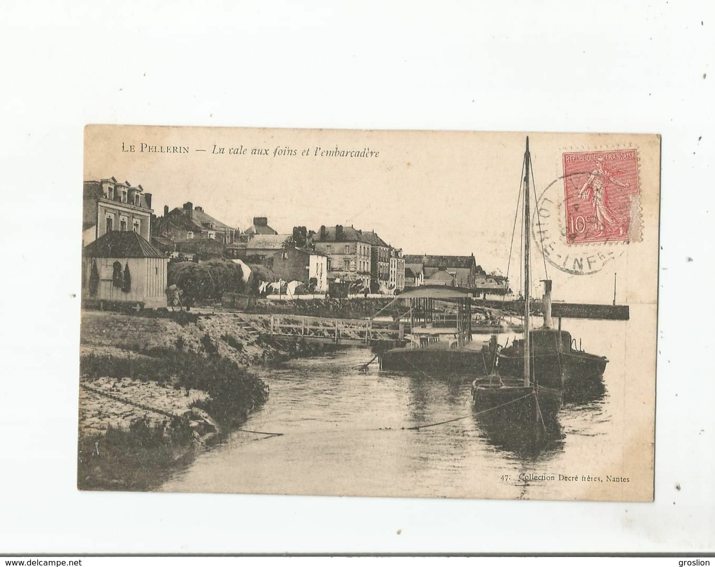 LE PELLERIN LA CALE AUX FOINS DE L'EMBARCADERE 1904 - Basse-Indre