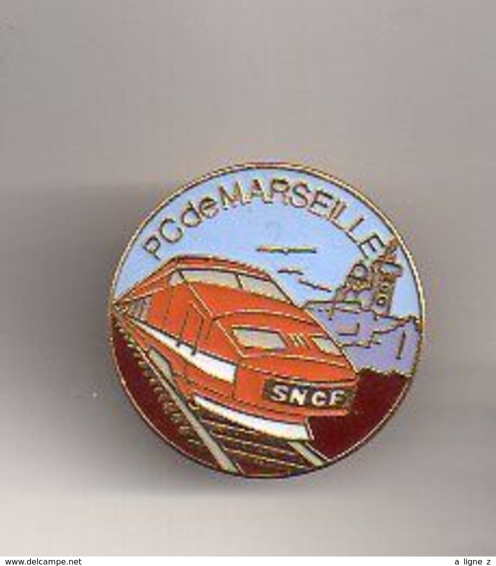 REF MON4  : Pin's Pin PC De Marseille TGV - TGV