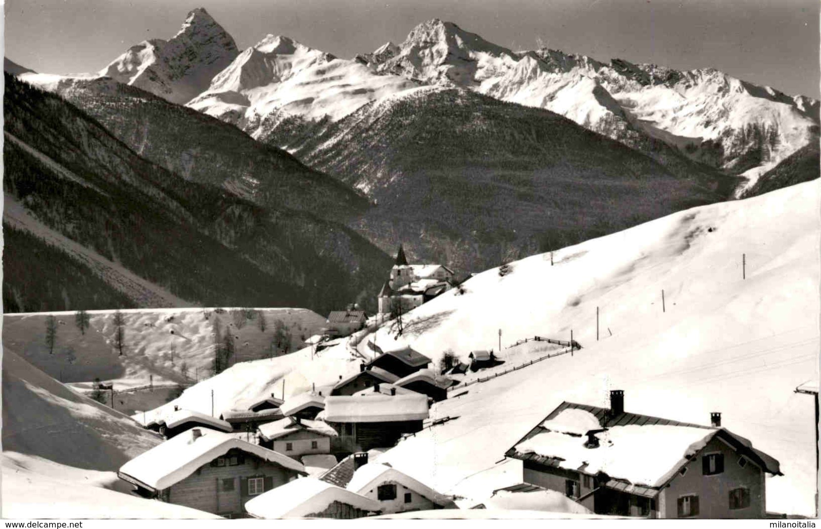 Wiesen (Graubünden) Mit Tinzenhorn Und Piz Michel (08-74) * 2. 7. 1963 - Wiesen