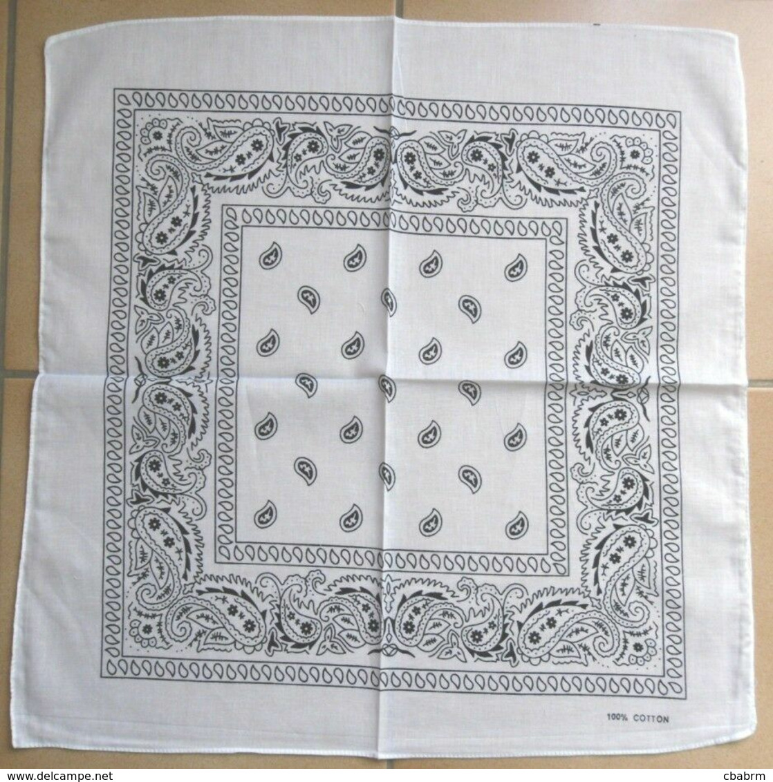 BANDANA / FOULARD BLANC 100% COTON - Foulards