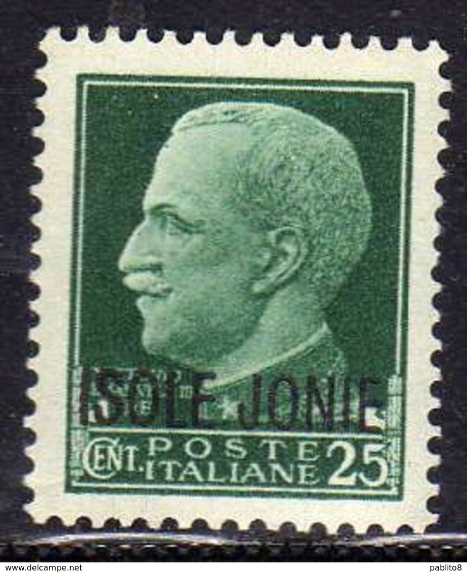 ISOLE JONIE 1941 SOPRASTAMPATO D'ITALIA ITALY OVERPRINTED CENT. 25c MNH - Isole Ionie