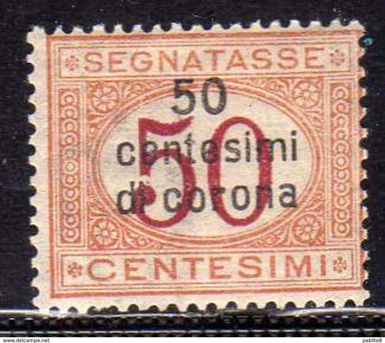 DALMAZIA 1922 SEGNATASSE POSTAGE DUE TAXES TASSE DUE TAXE CENT. 50 SU 50c MNH - Dalmatië