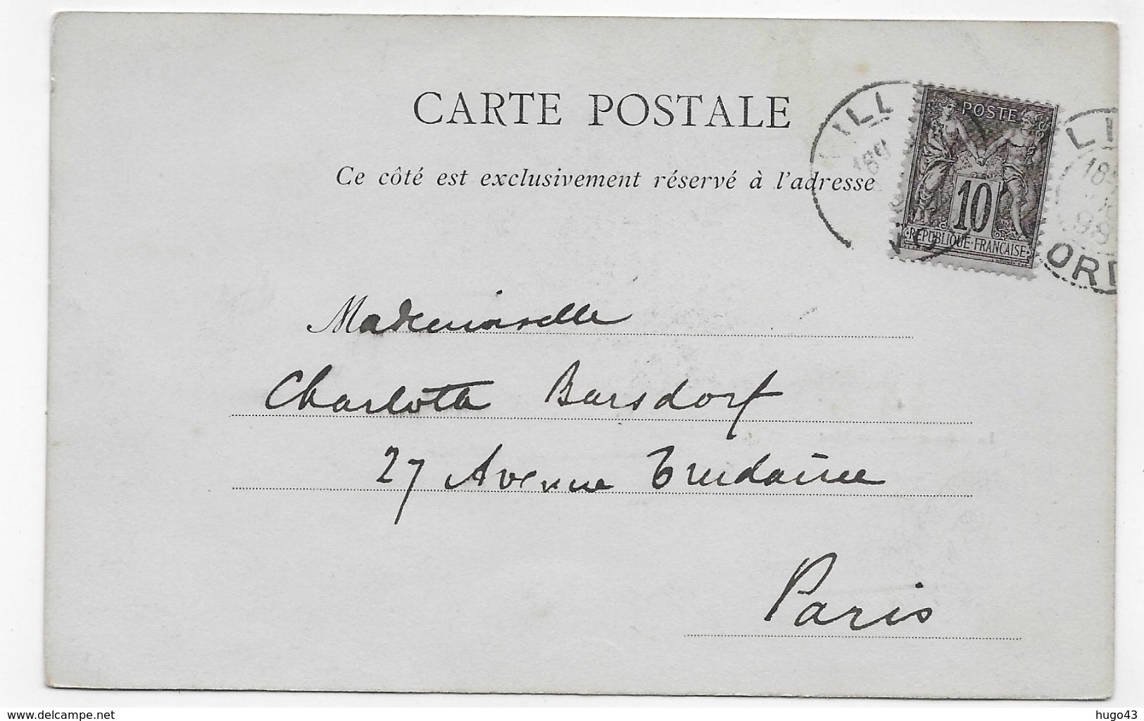 (RECTO / VERSO) LILLE EN AOUT 1898 - LA BOURSE TRES ANIMEE - BEAU CACHET ET TIMBRE - CPA PRECURSEUR VOYAGEE - Lille