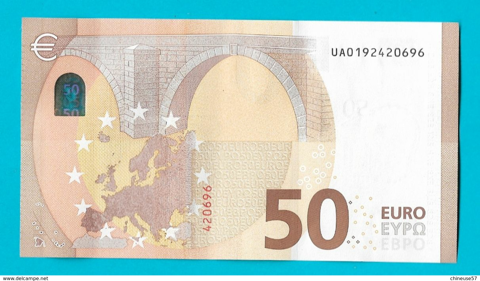 Billet 50 Euros 2017 UA  00192420696 /  U009A1 - 50 Euro