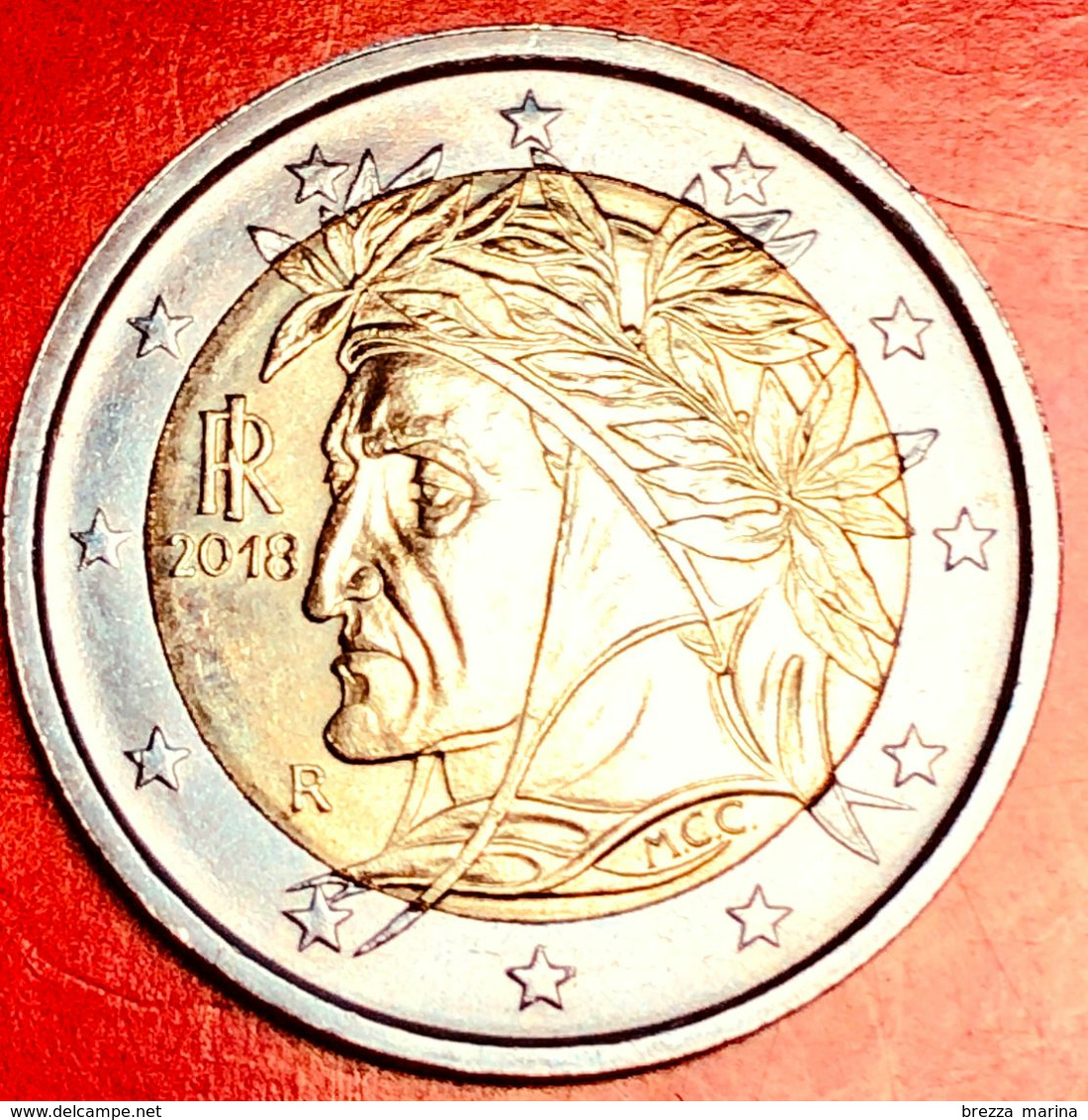 ITALIA - 2018 - Moneta - Dante Alighieri, Dipinto Da Raffaello - Euro - 2.00 - Italie