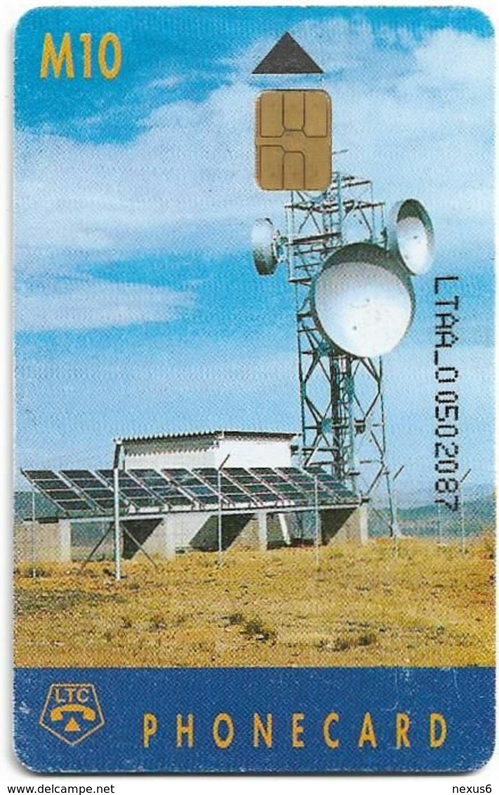 Lesotho - LTC - Earth Station, Chip Siemens S30, Cn. LTAA_0 At Top Of Card, Matt Finish, 10M, Used - Lesotho