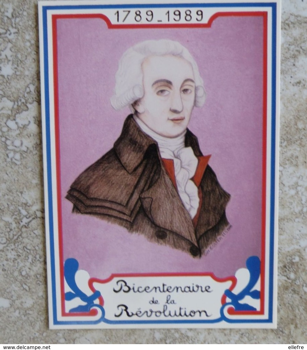 CP Bicentenaire De La Révolution Française Portrait De Couthon Né à Orcet Puy De Dôme Dessin Guy Coster Ed Equinoxe - Histoire