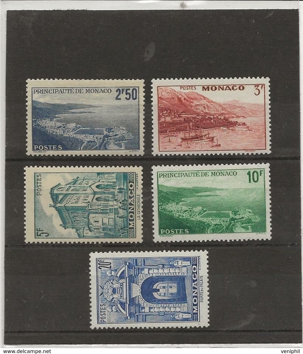 MONACO - N° 179 A à 183  NEUF SANS CHARNIERE -ANNEE 1939-41- COTE : 21,90 € - Neufs