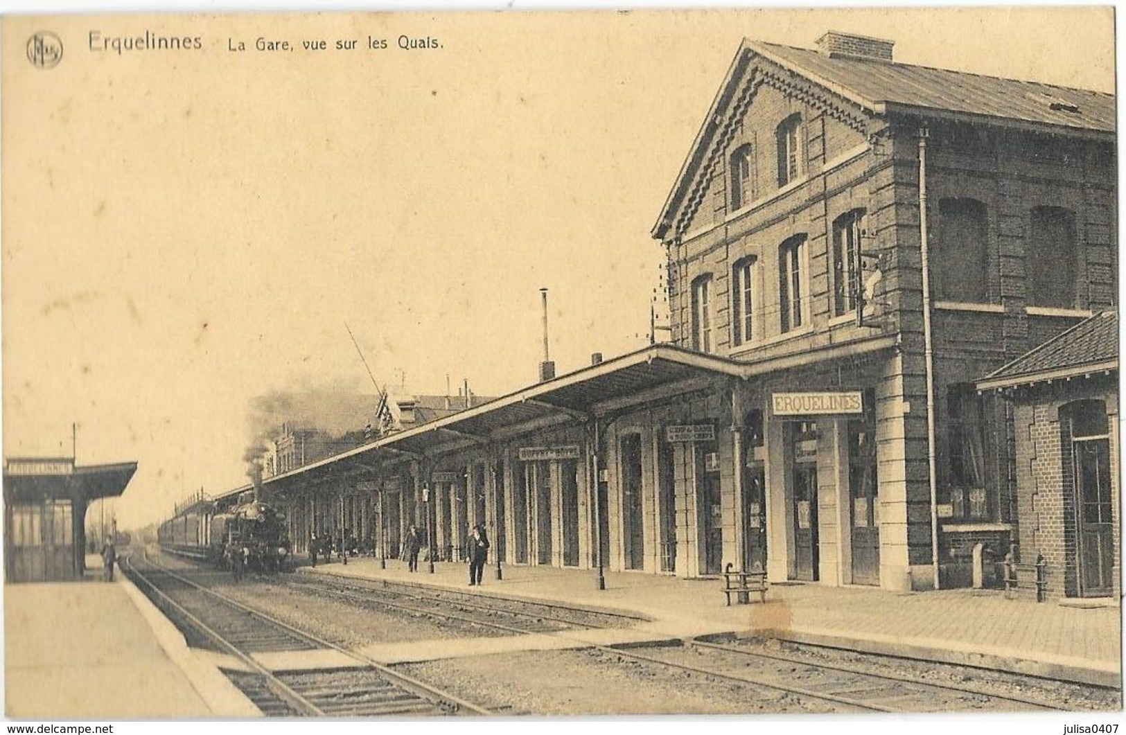 ERQUELINNES (Belgique) Intérieur De La Gare Train - Erquelinnes