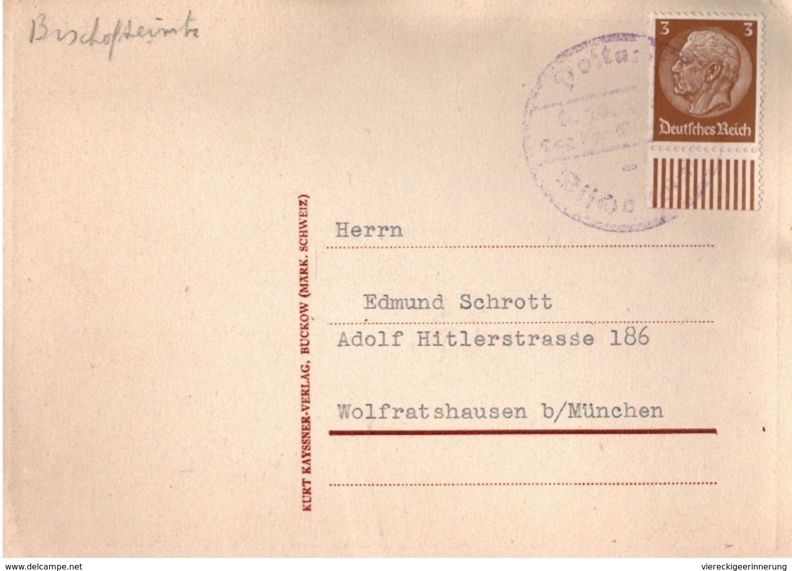 ! Werbe Ansichtskarte Bayern, Bad Tölz, 1938, Briefmarkenschau, Tag Der Briefmarke, Stempel Bischofteinitz ?, Sudeten - Stamps (pictures)