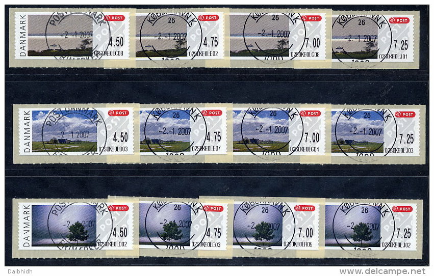 DENMARK 2006 ATM Views Set Of 4 Of Each Value Used.  Michel 32-34 - Machine Labels [ATM]