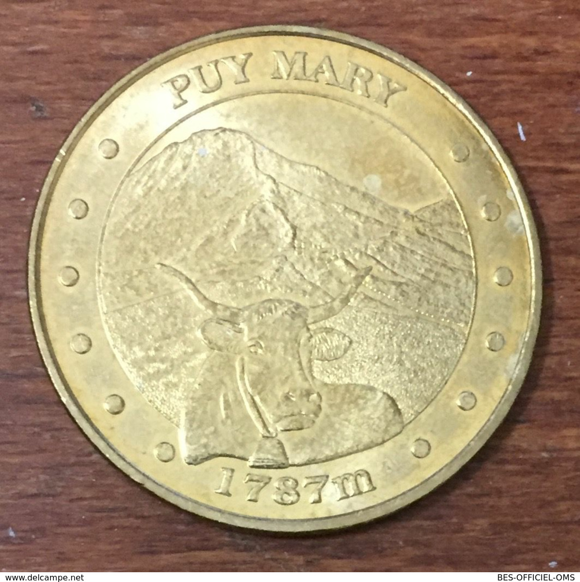 15 PUY MARY 1787M VACHE MEDAILLE SOUVENIR MONNAIE DE PARIS 2011 JETON TOURISTIQUE MEDALS COINS TOKENS - 2011