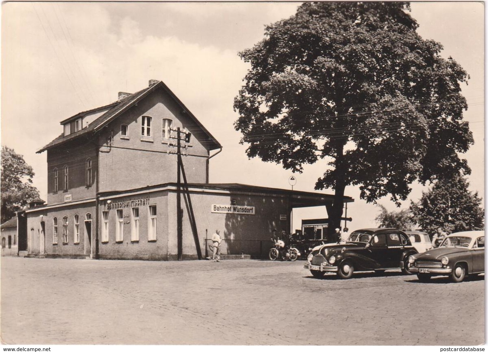 Wünsdorf Kr. Zossen - Bahnhof - & Railway Station, Old Cars - Zossen