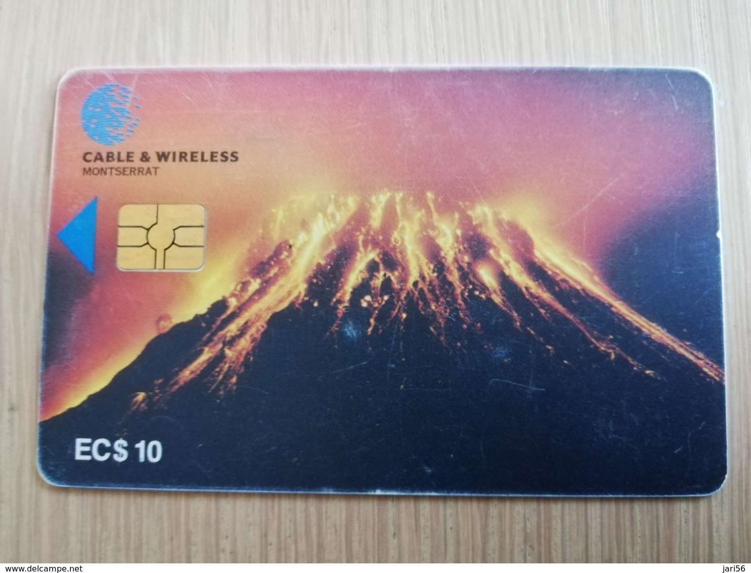 MONTSERRAT  $10,- $20,-  CHIPCARD  VULCANO  Gem 6   Fine Used Cards   ** 2726 ** - Montserrat