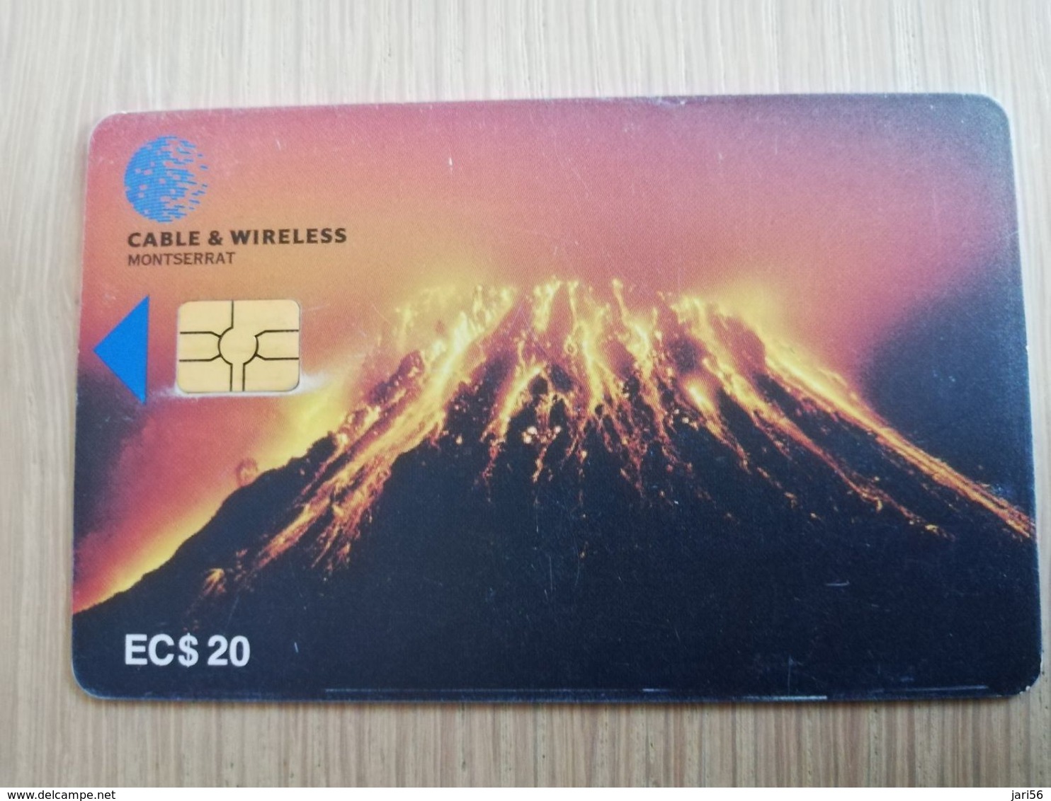 MONTSERRAT  $10,- $20,-  CHIPCARD  VULCANO  Gem 6   Fine Used Cards   ** 2726 ** - Montserrat