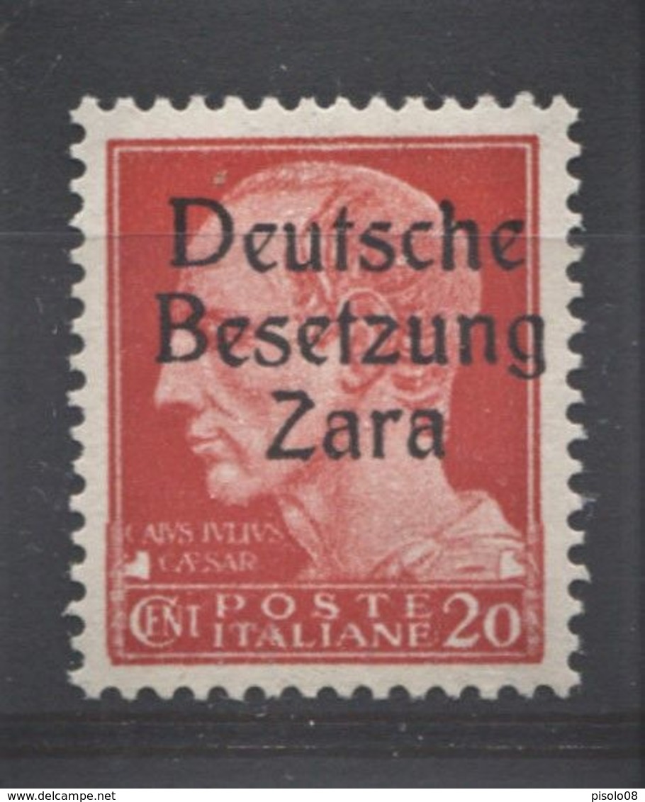 OCCUPAZIONE TEDESCA ZARA 1943 20 C. ** MNH - Duitse Bez.: Zara