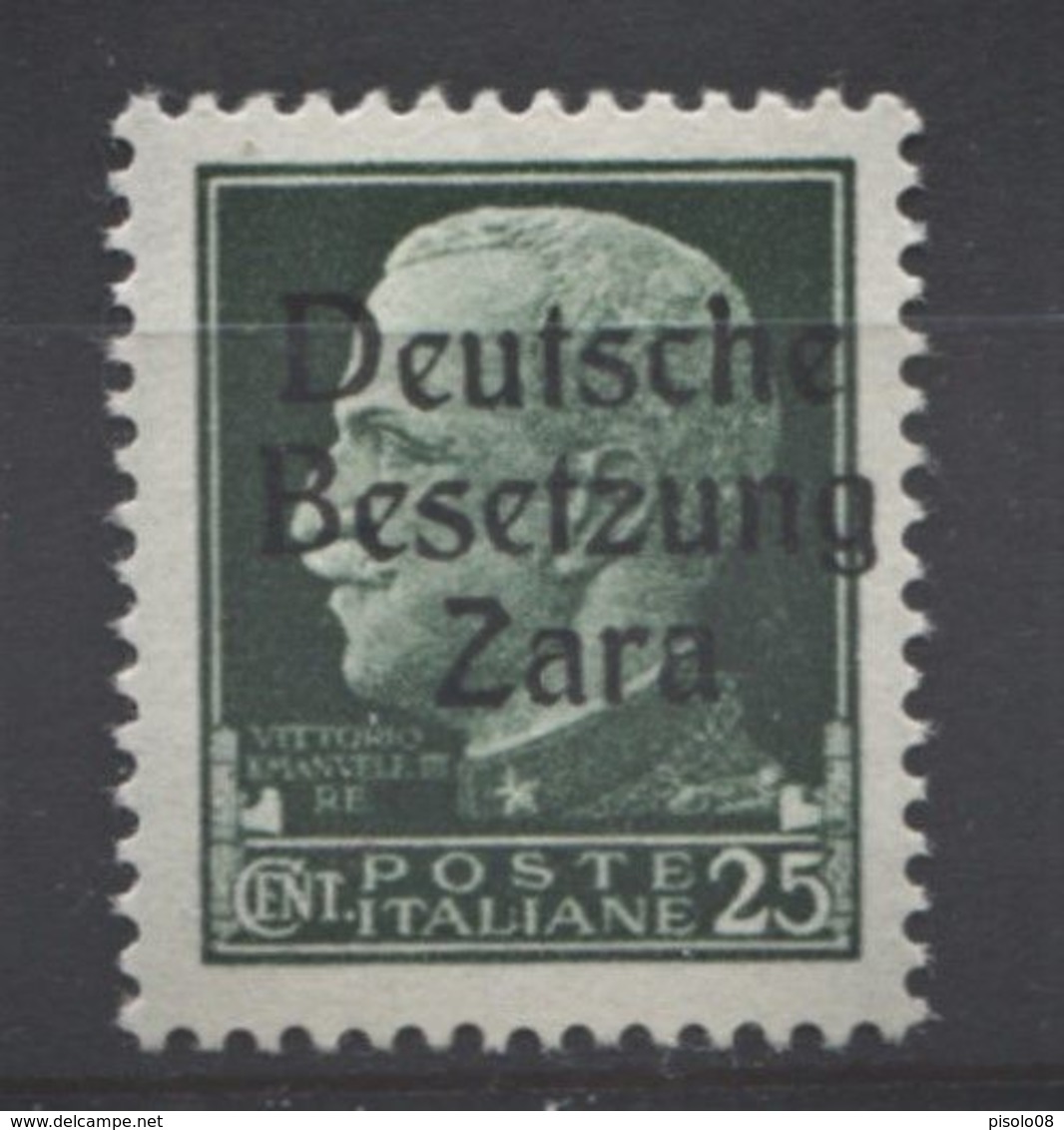 OCCUPAZIONE TEDESCA ZARA 1943 25 C. ** MNH - Deutsche Bes.: Zara