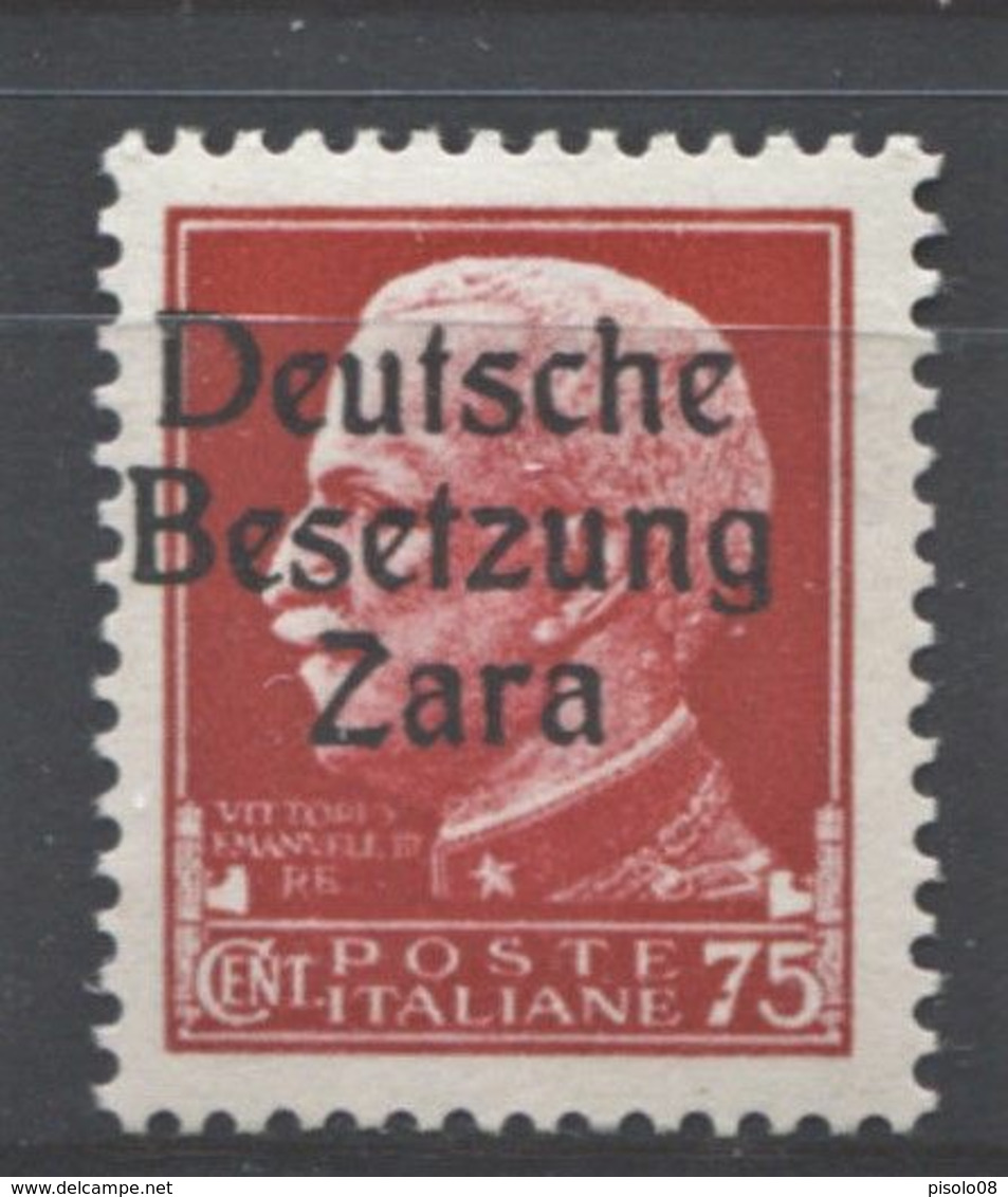 OCCUPAZIONE TEDESCA ZARA 1943 75 C. ** MNH - Duitse Bez.: Zara