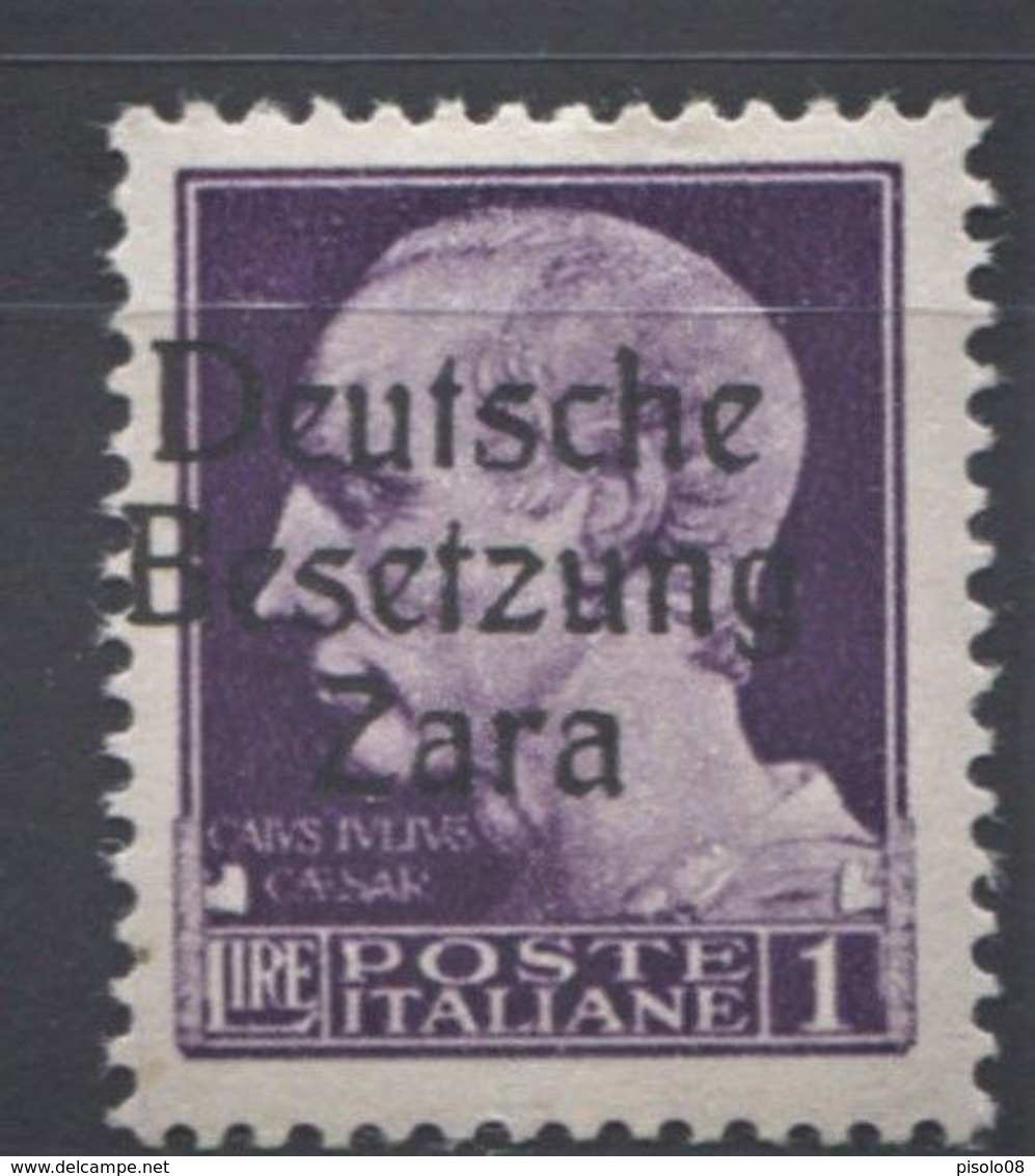 OCCUPAZIONE TEDESCA ZARA 1943 1 Lira** MNH - Duitse Bez.: Zara