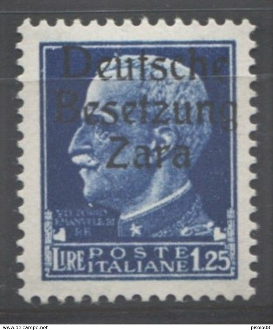 OCCUPAZIONE TEDESCA ZARA 1943 1, 25 ** MNH - Deutsche Bes.: Zara