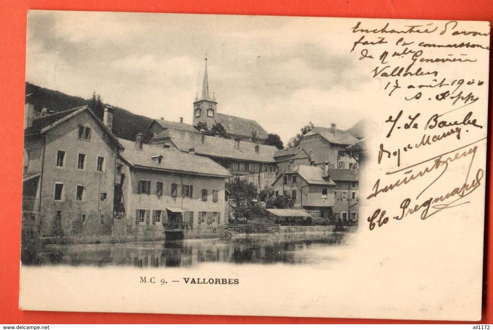 FPC-23  Vallorbe Vielle Ville. Circulé Sous Enveloppe En 1900 Vers Nanterre. M.C. 9 - Vallorbe