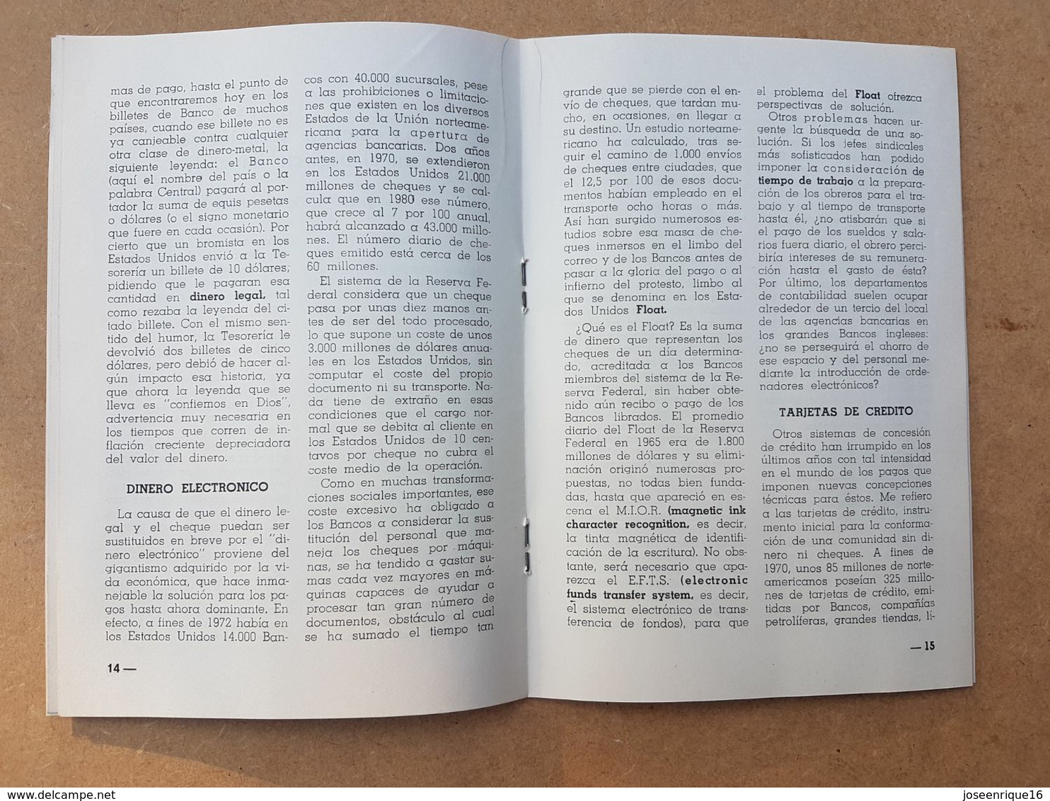 CAMARA OFICIAL ESPAÑOLA DE COMERCIO INDUSTRIA Y NAVEGACION 1974 URUGUAY - Handwetenschappen