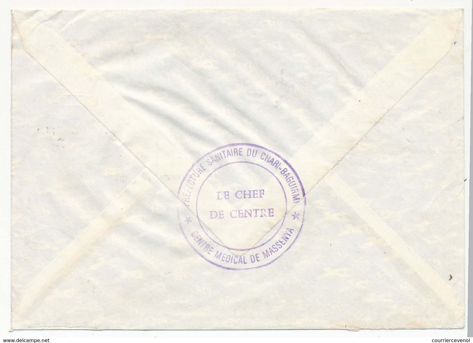 TCHAD - Env. - Courrier Affr Timbre Officiel 30F - Préfecture Sanitaire Chari-Baguiami Centre Médical Masseya - Massenia - Chad (1960-...)