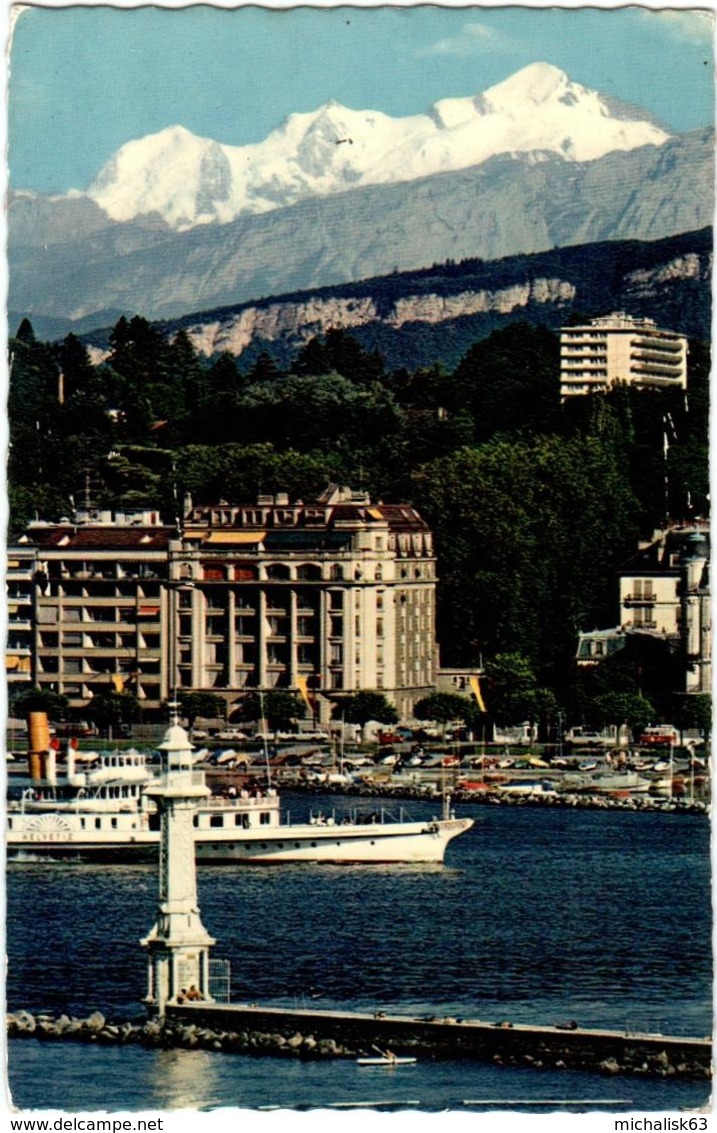 3PSO 62. GENEVE - ENTREE DE LA RADE ET LE MONT BLANC - Genève