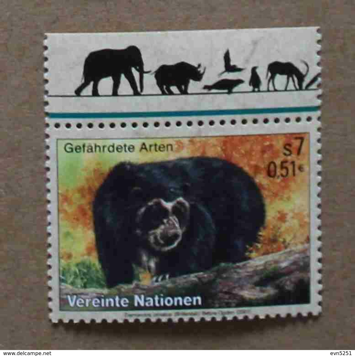 Vi01-01 : Nations-Unies (Vienne) / Protection De La Nature - Ours à Lunettes (Tremarctos Ornatus) - Unused Stamps