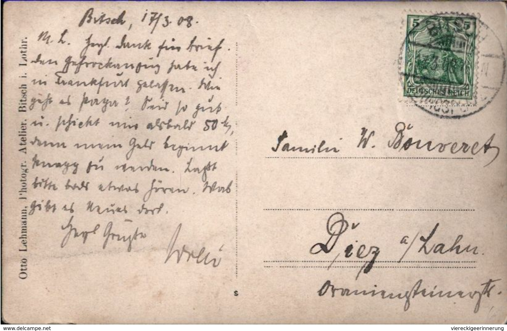 ! [57] Moselle, Fotokarte, Carte Photo Militaire Allemande, 1908, Bitsch, Soldaten, Militaria - Bitche